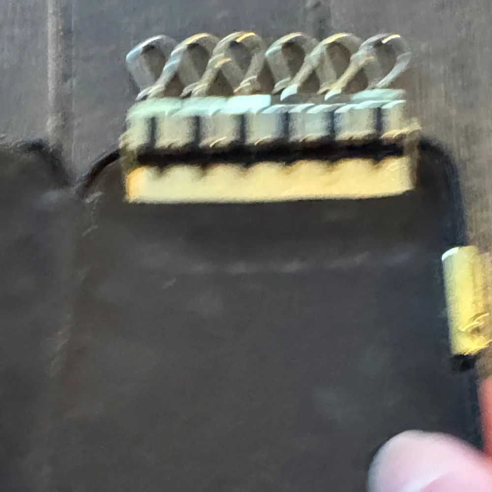 Buxton Vintage Black Key-Tainer Organizer with Gold Hooks And Slot Pocket